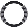 imageBDK Bear Fur Plush Steering Wheel Cover  Cute Faux Wool Protector for Women Girls Fits Wheels 14515 inch Gray  with EarsGray with Glitter