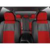 imageBDK Beige Faux Leather Car Seat Covers Full Set with Matching Carpet Car Floor Mats  Universal Front ampamp Back Bench Car Seat Protector ampamp Car Mats Full Set for SUV ampamp Truck Automotive Interior LinerRed