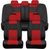 imageBDK Beige Faux Leather Car Seat Covers Full Set with Matching Carpet Car Floor Mats  Universal Front ampamp Back Bench Car Seat Protector ampamp Car Mats Full Set for SUV ampamp Truck Automotive Interior LinerRed