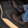 imageBDK Beige Faux Leather Car Seat Covers Full Set with Matching Carpet Car Floor Mats  Universal Front ampamp Back Bench Car Seat Protector ampamp Car Mats Full Set for SUV ampamp Truck Automotive Interior LinerBeige