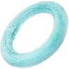 imageBDK Bling Bling Glitter Diamond Leather Steering Wheel Cover with 9 Rows Crystal Rhinestones Universal Fit 145155 Inch for WomenGirls Bling Crystal Diamonds  GoldMint Green Faux Fur