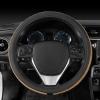 imageBDK Bling Bling Glitter Diamond Leather Steering Wheel Cover with 9 Rows Crystal Rhinestones Universal Fit 145155 Inch for WomenGirls Bling Crystal Diamonds  GoldBling Crystal Diamonds  Gold