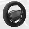 imageBDK Bling Bling Glitter Diamond Leather Steering Wheel Cover with 9 Rows Crystal Rhinestones Universal Fit 145155 Inch for WomenGirls Bling Crystal Diamonds  GoldBlack Faux Fur