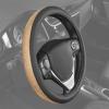 imageBDK Bling Bling Glitter Diamond Leather Steering Wheel Cover with 9 Rows Crystal Rhinestones Universal Fit 145155 Inch for WomenGirls Bling Crystal Diamonds  GoldBling Crystal Diamonds  Gold