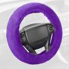 imageBDK Bling Bling Glitter Diamond Leather Steering Wheel Cover with 9 Rows Crystal Rhinestones Universal Fit 145155 Inch for WomenGirls Bling Crystal Diamonds  GoldPurple Faux Fur