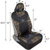 imageBDK Camo Car Full Set  Realistic Green Forest Camouflage Automotive Front ampamp Bench Back Seat Cover Camoflauge Interior Protectors for Auto Truck Van ampamp SUVWateproof Front Seat Covers