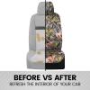 imageBDK Camo Car Full Set  Realistic Green Forest Camouflage Automotive Front ampamp Bench Back Seat Cover Camoflauge Interior Protectors for Auto Truck Van ampamp SUVSeat Cover Set