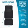 imageBDK Classic Carpet Floor Mats for Car ampamp Auto  Universal Fit Front ampamp Rear with Heelpad Light Gray  58310Black
