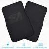 imageBDK Classic Carpet Floor Mats for Car ampamp Auto  Universal Fit Front ampamp Rear with Heelpad Light Gray  58310Black