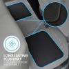 imageBDK Classic Carpet Floor Mats for Car ampamp Auto  Universal Fit Front ampamp Rear with Heelpad Light Gray  58310Black