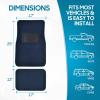 imageBDK Classic Carpet Floor Mats for Car ampamp Auto  Universal Fit Front ampamp Rear with Heelpad Light Gray  58310Blue