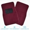 imageBDK Classic Carpet Floor Mats for Car ampamp Auto  Universal Fit Front ampamp Rear with Heelpad Light Gray  58310Burgundy Red