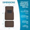 imageBDK Classic Carpet Floor Mats for Car ampamp Auto  Universal Fit Front ampamp Rear with Heelpad Light Gray  58310Dark Beige