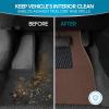 imageBDK Classic Carpet Floor Mats for Car ampamp Auto  Universal Fit Front ampamp Rear with Heelpad Light Gray  58310Dark Beige
