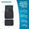 imageBDK Classic Carpet Floor Mats for Car ampamp Auto  Universal Fit Front ampamp Rear with Heelpad Light Gray  58310Dark Gray