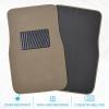 imageBDK Classic Carpet Floor Mats for Car ampamp Auto  Universal Fit Front ampamp Rear with Heelpad Light Gray  58310Medium Beige
