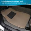 imageBDK Classic Carpet Floor Mats for Car ampamp Auto  Universal Fit Front ampamp Rear with Heelpad Light Gray  58310Medium Beige