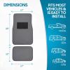 imageBDK Classic Carpet Floor Mats for Car ampamp Auto  Universal Fit Front ampamp Rear with Heelpad Light Gray  58310Medium Gray