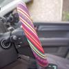 imageBDK Colorful Woven Boho Bohemian Hippie Style Steering Wheel Cover for Women  Fits Most Standard Wheel Sizes 14515 inch Colorful Patterns
