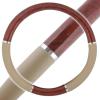imageBDK Dark Wood Grain Car Steering Wheel Cover Standard 15 inch with Gray Faux Leather Grip Made to Fit Most Auto Truck Van SUVBeige  Dark Wood