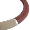 imageBDK Dark Wood Grain Car Steering Wheel Cover Standard 15 inch with Gray Faux Leather Grip Made to Fit Most Auto Truck Van SUVBeige  Dark Wood
