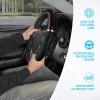 imageBDK Dark Wood Grain Car Steering Wheel Cover Standard 15 inch with Gray Faux Leather Grip Made to Fit Most Auto Truck Van SUVBlack  Dark Wood