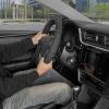 imageBDK Genuine Black Leather Steering Wheel Cover for Car Large 15516 inch  Ergonomic Comfort Grip for Men ampamp Women Car Steering Wheel Cover for Vehicles with Large Steering WheelsBlack