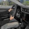 imageBDK Genuine Black Leather Steering Wheel Cover for Car Large 15516 inch  Ergonomic Comfort Grip for Men ampamp Women Car Steering Wheel Cover for Vehicles with Large Steering WheelsGray
