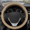 imageBDK Genuine Black Leather Steering Wheel Cover for Car Large 15516 inch  Ergonomic Comfort Grip for Men ampamp Women Car Steering Wheel Cover for Vehicles with Large Steering WheelsBeige