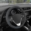 imageBDK Genuine Black Leather Steering Wheel Cover for Car Large 15516 inch  Ergonomic Comfort Grip for Men ampamp Women Car Steering Wheel Cover for Vehicles with Large Steering WheelsGray