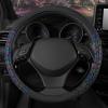 imageBDK Geometric Prism Sparkle Glitter Steering Wheel Cover  Car Steering Wheel Cover for Women with Shiny Holo Bling Accents Fits Most Car Truck Van SUV Wheel Sizes 145 to 15 inch