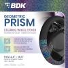 imageBDK Geometric Prism Sparkle Glitter Steering Wheel Cover  Car Steering Wheel Cover for Women with Shiny Holo Bling Accents Fits Most Car Truck Van SUV Wheel Sizes 145 to 15 inch