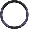 imageBDK Geometric Prism Sparkle Glitter Steering Wheel Cover  Car Steering Wheel Cover for Women with Shiny Holo Bling Accents Fits Most Car Truck Van SUV Wheel Sizes 145 to 15 inch