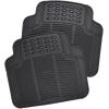 imageBDK Heavy Duty 4pc Front ampamp Rear Rubber Floor Mats for Car SUV Van ampamp Truck  All Weather Protection Universal Fit