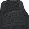 imageBDK Heavy Duty 4pc Front ampamp Rear Rubber Floor Mats for Car SUV Van ampamp Truck  All Weather Protection Universal Fit