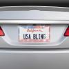 imageBDK Heavy Duty RustProof StainlessSteel Metal USA United States Flag Rhinestone Sparkly Sparkling Diamond Crystal Bling License Plate Frame Universal Size for Car Truck SUVSparkle Flag