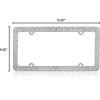 imageBDK Heavy Duty RustProof StainlessSteel Metal USA United States Flag Rhinestone Sparkly Sparkling Diamond Crystal Bling License Plate Frame Universal Size for Car Truck SUVMetal Plate