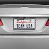 imageBDK Heavy Duty RustProof StainlessSteel Metal USA United States Flag Rhinestone Sparkly Sparkling Diamond Crystal Bling License Plate Frame Universal Size for Car Truck SUVBW Flag