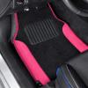 imageBDK Hot Pink Carpet  TwoTone Faux Leather Automotive Floor Mats Included AntiSlip Features and Builtin Heel Pad Stylish Floor Mats for Cars Truck Van SUVHot Pink