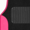 imageBDK Hot Pink Carpet  TwoTone Faux Leather Automotive Floor Mats Included AntiSlip Features and Builtin Heel Pad Stylish Floor Mats for Cars Truck Van SUVHot Pink
