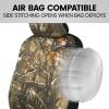 imageBDK Hunter Camo Car Seat Covers Full Set with Camo Steering Wheel Cover and Seat Belt Cover Pad  Forest Camouflage Pattern Automotive Front Seat ampamp Bench Back Seat Cover for Cars Trucks SUV