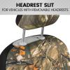 imageBDK Hunter Camo Car Seat Covers Full Set with Camo Steering Wheel Cover and Seat Belt Cover Pad  Forest Camouflage Pattern Automotive Front Seat ampamp Bench Back Seat Cover for Cars Trucks SUV