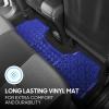 imageBDK Metallic Chrome Car Floor Mats AllWeather Universal Fit Automotive Floor Mats for Cars SUVs Floor Mats for Trucks Car Mats Full Set Front ampamp Rear NonSlip Backing  SilverMetallic Blue