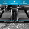 imageBDK Metallic Chrome Car Floor Mats AllWeather Universal Fit Automotive Floor Mats for Cars SUVs Floor Mats for Trucks Car Mats Full Set Front ampamp Rear NonSlip Backing  SilverCharcoal