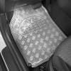 imageBDK Metallic Chrome Car Floor Mats AllWeather Universal Fit Automotive Floor Mats for Cars SUVs Floor Mats for Trucks Car Mats Full Set Front ampamp Rear NonSlip Backing  SilverSilver
