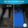 imageBDK Metallic Chrome Car Floor Mats AllWeather Universal Fit Automotive Floor Mats for Cars SUVs Floor Mats for Trucks Car Mats Full Set Front ampamp Rear NonSlip Backing  SilverBlue
