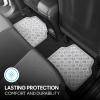 imageBDK Metallic Chrome Car Floor Mats AllWeather Universal Fit Automotive Floor Mats for Cars SUVs Floor Mats for Trucks Car Mats Full Set Front ampamp Rear NonSlip Backing  SilverSilver