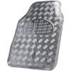 imageBDK Metallic Chrome Car Floor Mats AllWeather Universal Fit Automotive Floor Mats for Cars SUVs Floor Mats for Trucks Car Mats Full Set Front ampamp Rear NonSlip Backing  SilverSilver
