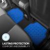 imageBDK Metallic Chrome Car Floor Mats AllWeather Universal Fit Automotive Floor Mats for Cars SUVs Floor Mats for Trucks Car Mats Full Set Front ampamp Rear NonSlip Backing  SilverBlue