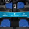 imageBDK Metallic Chrome Car Floor Mats AllWeather Universal Fit Automotive Floor Mats for Cars SUVs Floor Mats for Trucks Car Mats Full Set Front ampamp Rear NonSlip Backing  SilverBlue